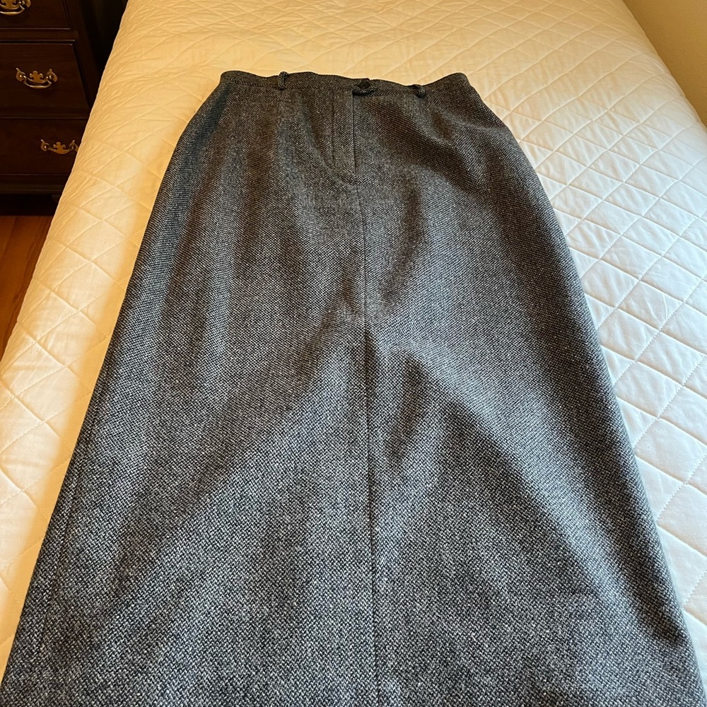 Vintage Ralph Lauren Black and Gray Checkered Pencil Skirt - size 12